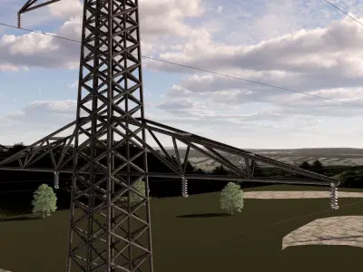 ELECTRCIC TOWER 2-LOW POLY Low-poly 3D model