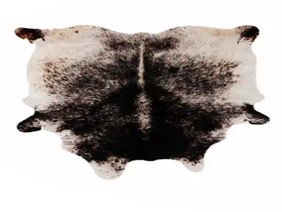 Black And White Cow Hide Rug 3D model