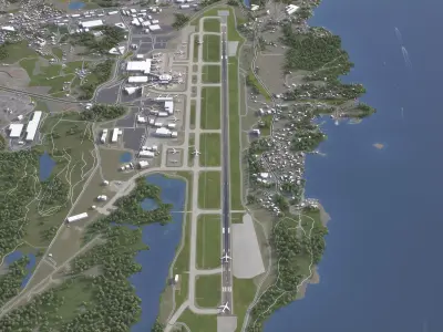 Bergen - 3D Airport Model Low-poly 3D model
