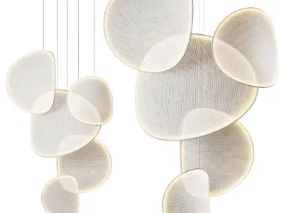 IIII 09 LED fabric pendant lamp 3D model