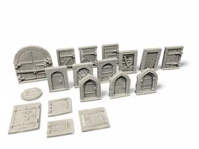Medieval Doors 3D print model