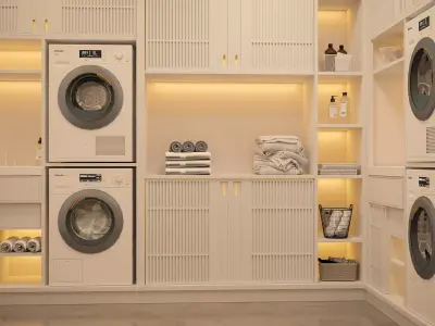 laundry room 3d model  3D model