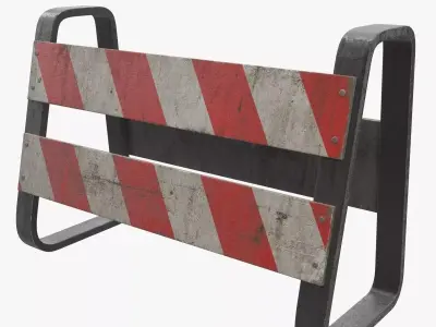 Traffic Barricade 3D model