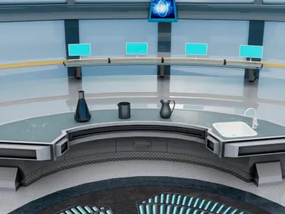 sci-fi liquid lab Low-poly 3D model