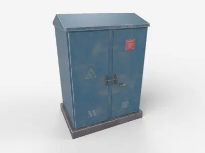 Street Electric Box Free low-poly 3D model