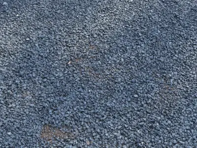 Blue crushed stone 3D model