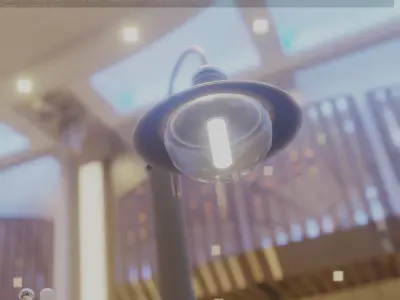 Street Light -7- Basic Version -1 Lamp- Low-poly 3D model