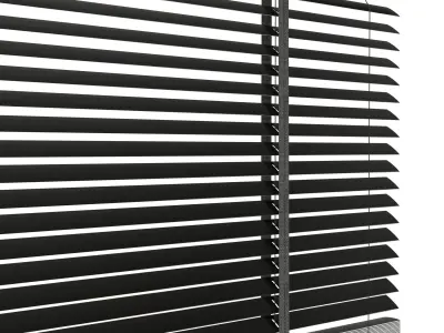 Metal Blinds black - gray 3D model