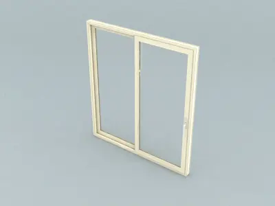 laos Aluminum Sliding Door Low-poly 3D model