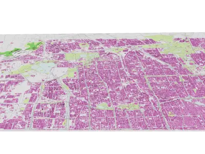 Beijing City Building White Models Terraces Terrain 3D model 3D model