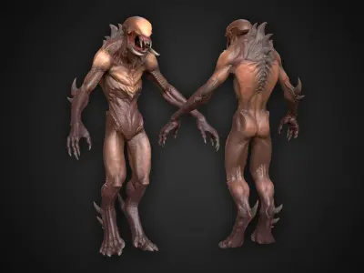Wild Alien Low-poly 3D model
