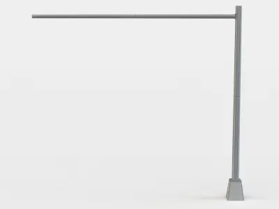 Multiple traffic pole Low-poly 3D model