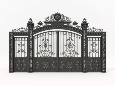 Classic European style Mansion Gate 4 3D model