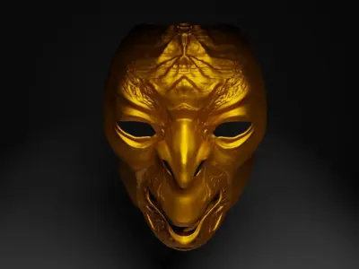 Orc Coplay Costume Face Mask  3D print model