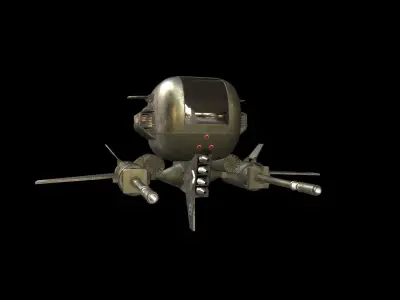 Space Ship Low-poly 3D model