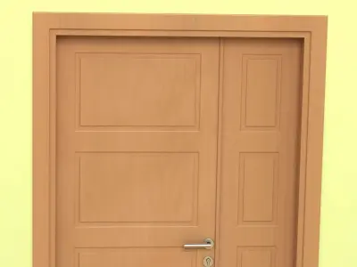 Door-8 wooden door 3D model
