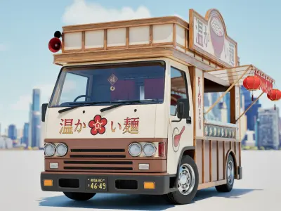 Japanese Generic Ramen Food Truck PBR 