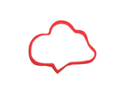 Speech Balloon v22 006 Low-poly 3D model