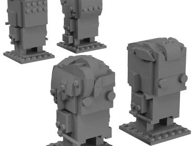 Lego brickheadz - 41631 Newt Scamander and Gellert Grindelwald 3D model