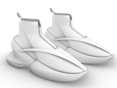 Sneakers 3d pair of shoes Low-poly 3D model
