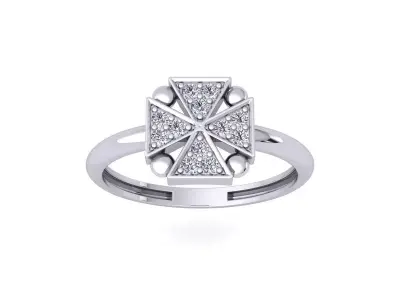 Light Weight Diamond Ring 3d Model and Render  3D print model order