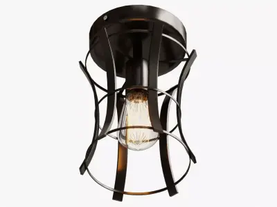 pendant loft medieval torch top 3D model