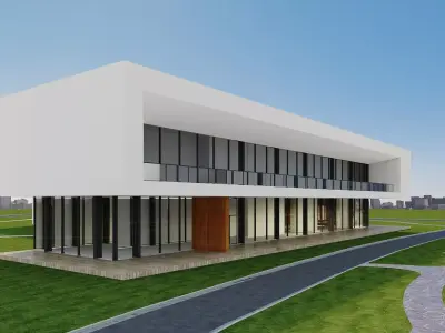 Minimalist Civic Pavilion 3D model