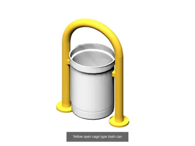 30 pieces modern recycling trashcan garbage set 3D Model Pack