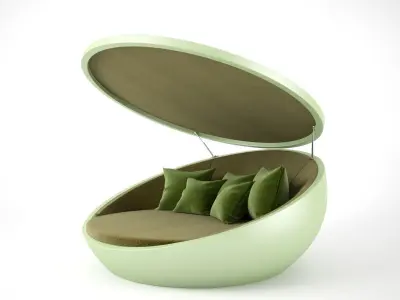 Vondom ULM Daybed with Parasol 3D model