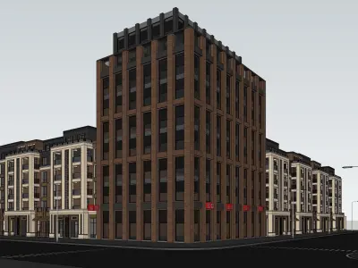 HANSEN Modern Building Low-poly 3D model