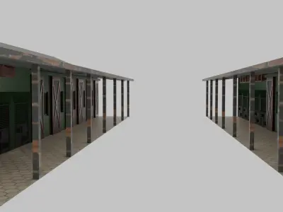 Horse Stable Low-poly 3D model