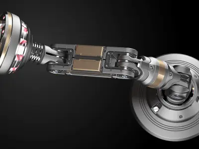 Sci-Fi Lamp Rigged 3D model