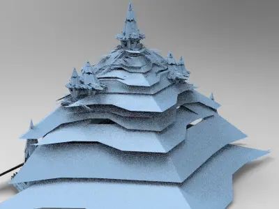 Amon Ra Sci fi Pyramid 6 3D model