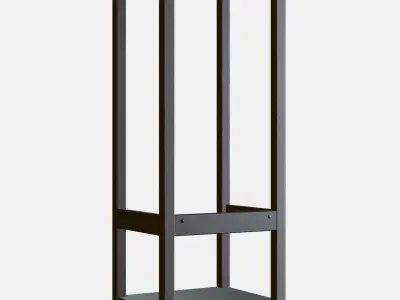 IDANAS Open wardrobe Low-poly 3D model