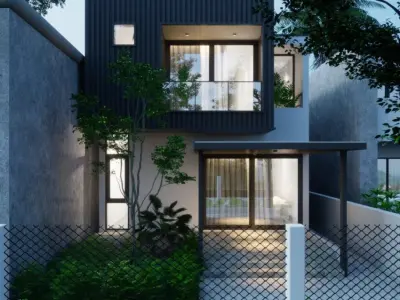 modern House 3d Model  Low-poly 3D model