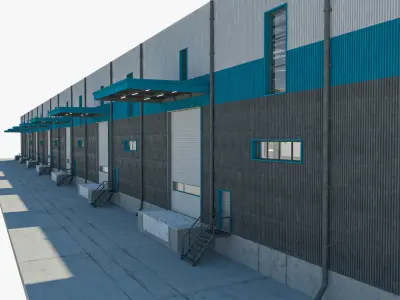 Warehouse 9 interior and exterior model 3D model