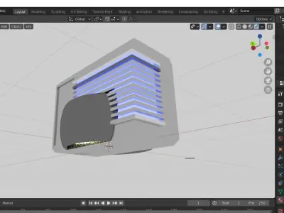 Sci fi Space Ship 3D model