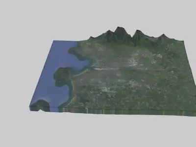 DUBLIN City Low-poly 3D model