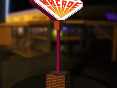 Stranger Things 2 - Arcade Sign - Very Accurate 3D print model