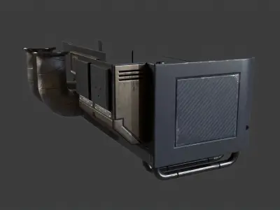 Futuristic Scifi Industry Aircon- Game Ready - PBR Low-poly 3D model