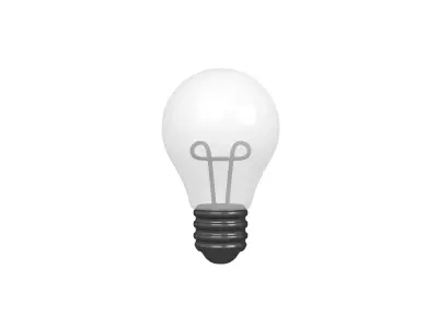 Light Bulb v1 003 Low-poly 3D model
