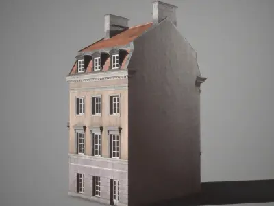 European tenement 01 Low-poly 3D model