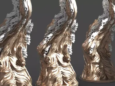 Hades Vapor Cloud pillars 3D model