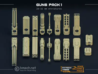 GUNS pack 3D print model