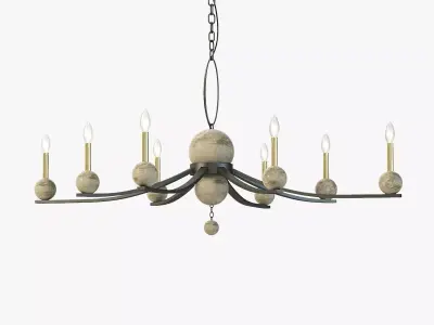 Troy F6339 Tallulah Rust Chandelier 3D model