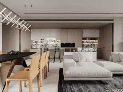 Apartment interior scenes     3D model 14