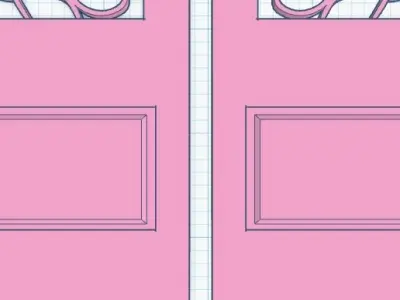 Fancy Schmancy Double Doors 3D print model