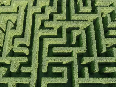 Square Mazes Low-poly 3D model