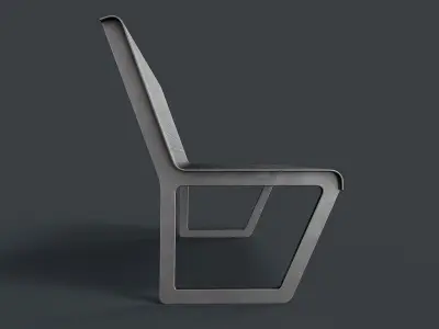 Metal Modern Bench 30 PBR Game Ready Low-poly 3D model