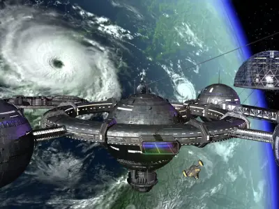 Orbital space station 3D model